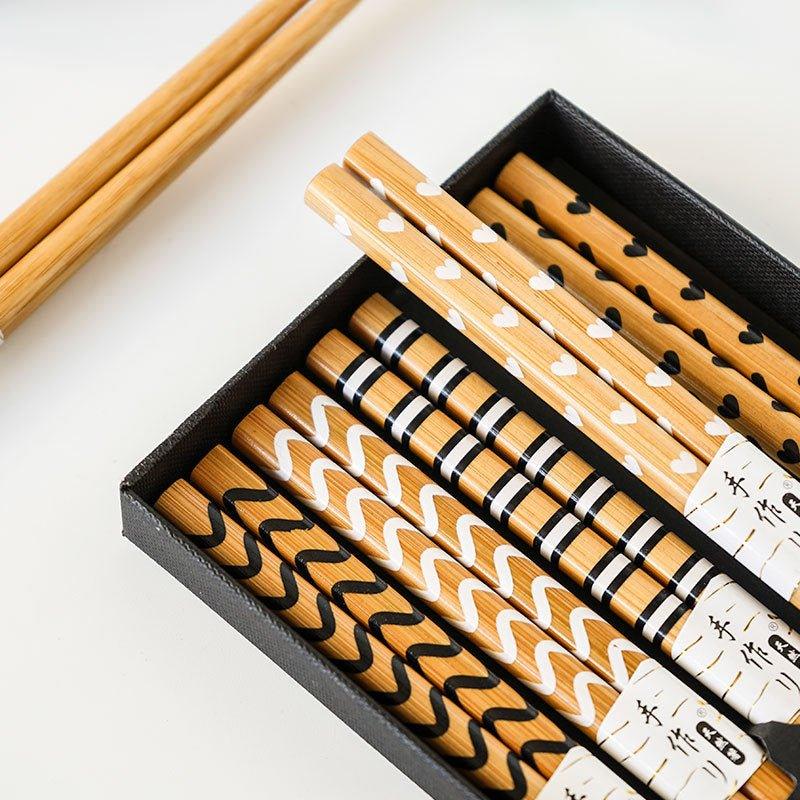 Muti-Themed Japanese Bamboo Chopsticks Sets - MASU