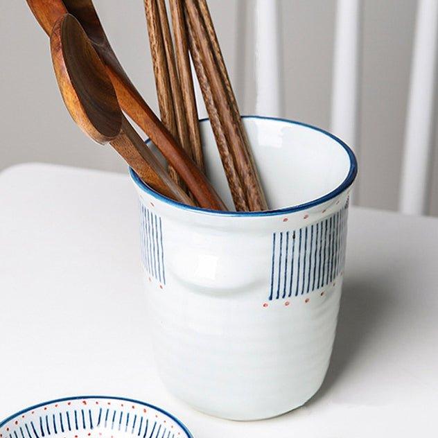 Japanese Handcrafted Ceramic Glazed Chopsticks Holders - MASU