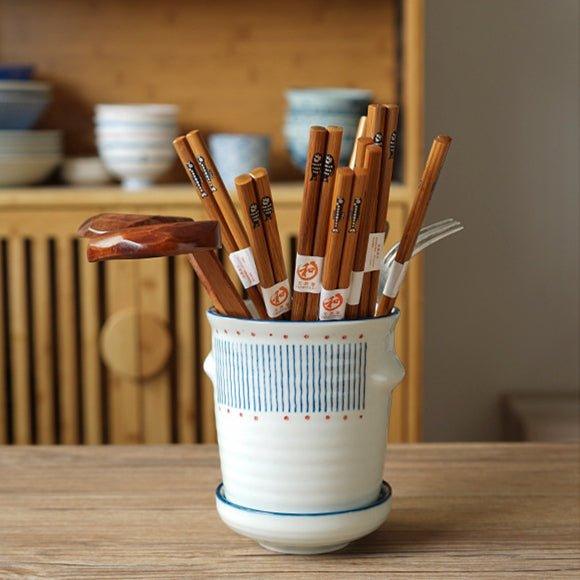 Japanese Handcrafted Ceramic Glazed Chopsticks Holders - MASU