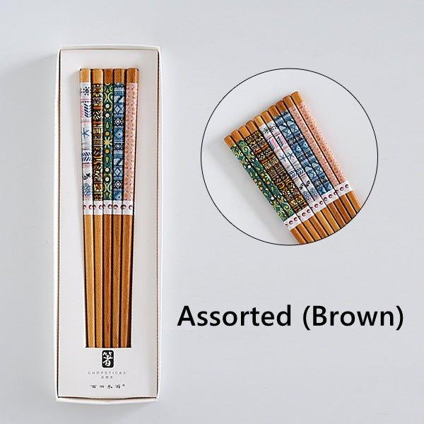 Japanese Family Harmony Wooden Chopsticks Sets - MASU