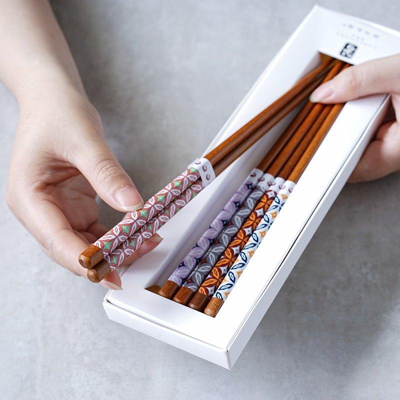 Japanese Family Harmony Wooden Chopsticks Sets - MASU