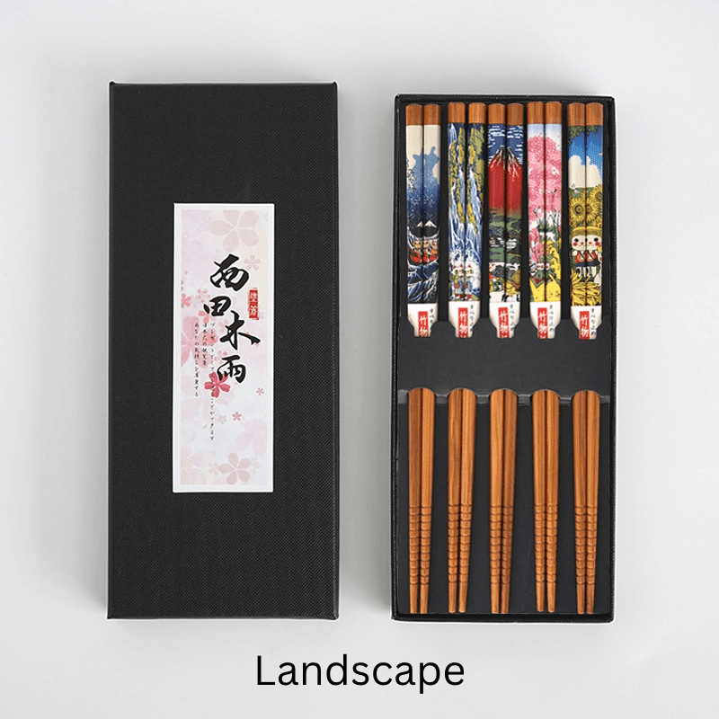 Muti-Themed Japanese Bamboo Chopsticks Sets - MASU