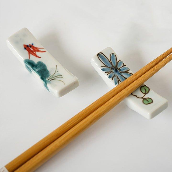 Japanese Ceramic Hand-painted Chopsticks Rests - MASU