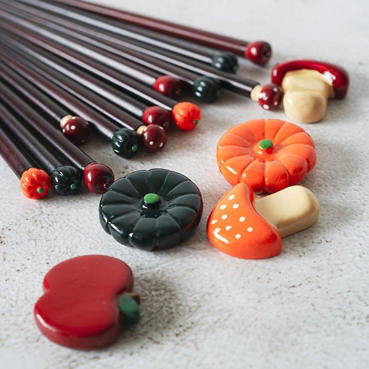 Japanese Handcrafted Fall Seasonal Produce Themed Chopsticks - MASU