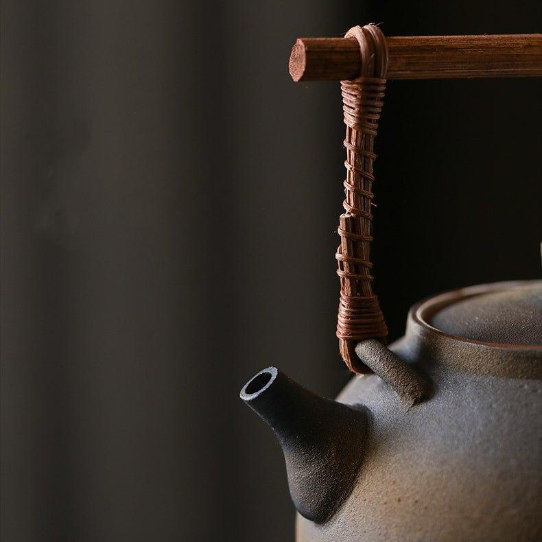 Handcrafted Ceramic White Dimpled Boiler With Candle Stove - MASU