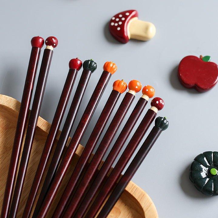 Japanese Handcrafted Fall Seasonal Produce Themed Chopsticks - MASU