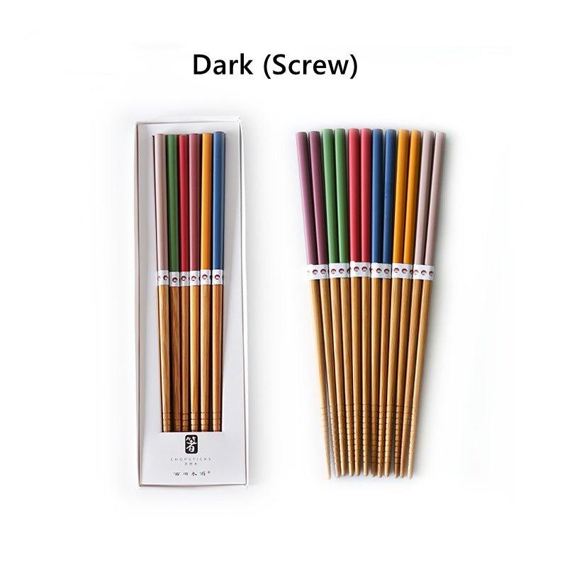 Multi-Colors Japanese Bamboo Chopsticks Sets - MASU