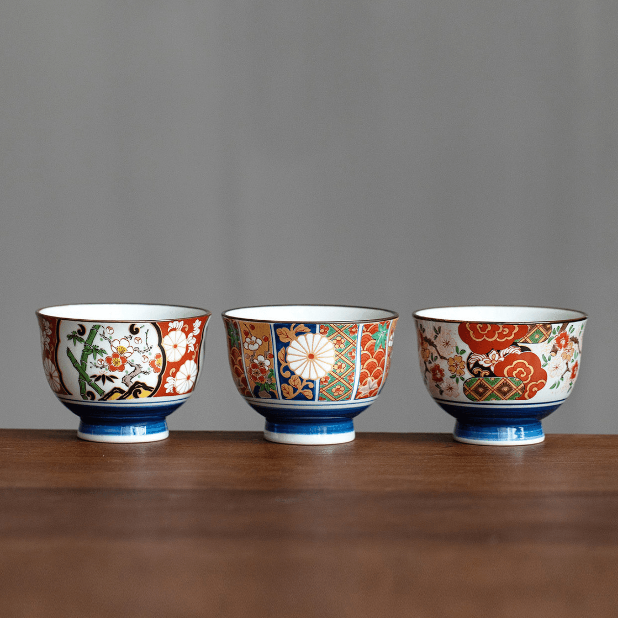 Japanesse Imari Series Handcrafted Tea Cups - MASU