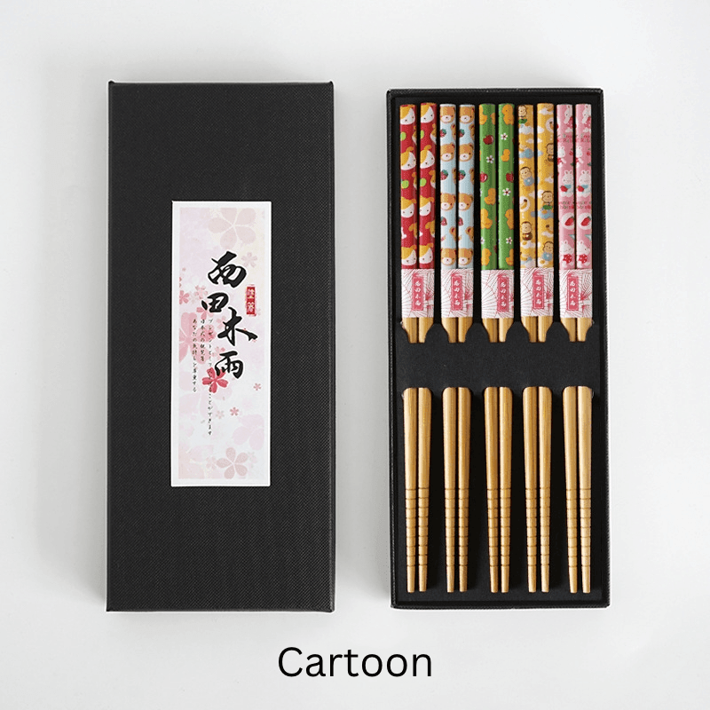 Muti-Themed Japanese Bamboo Chopsticks Sets - MASU