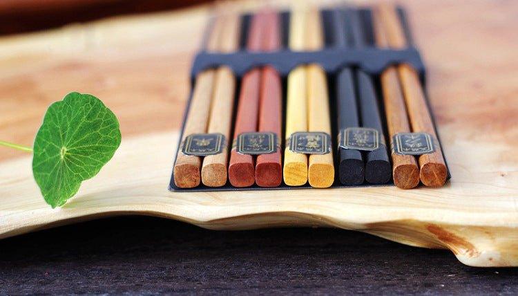 Multi-Colors Japanese Wooden Chopsticks Sets - MASU