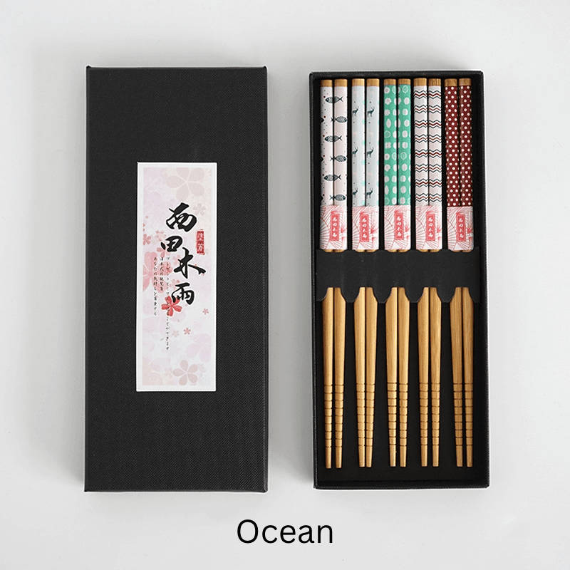 Muti-Themed Japanese Bamboo Chopsticks Sets - MASU