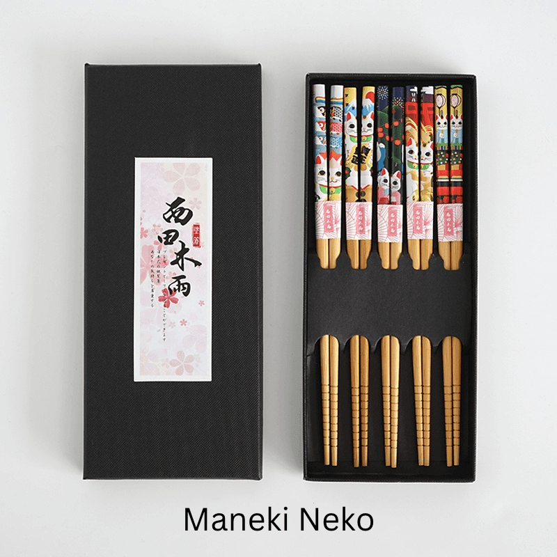 Muti-Themed Japanese Bamboo Chopsticks Sets - MASU