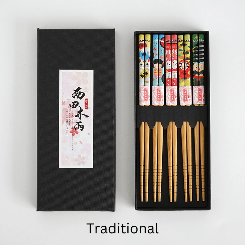 Muti-Themed Japanese Bamboo Chopsticks Sets - MASU