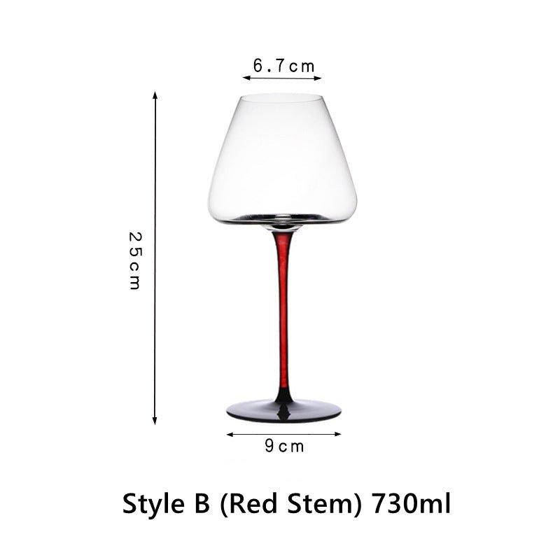 Crystal Glass Red Stem Burgundy Glasses