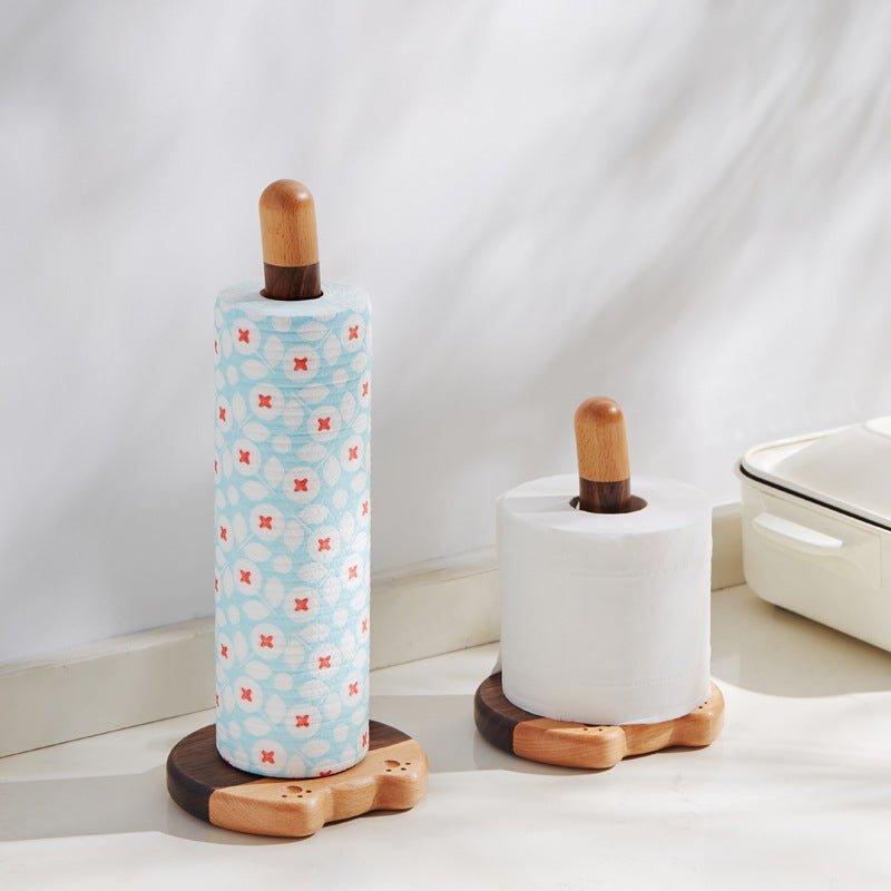 Handcrafted Wooden Tail-Shaped Kitchen Towel / Toilet Roll Dispensers - MASU