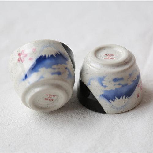 Japanese Fuji Themed Handcrafted Ceramic Sake Gift Sets - MASU