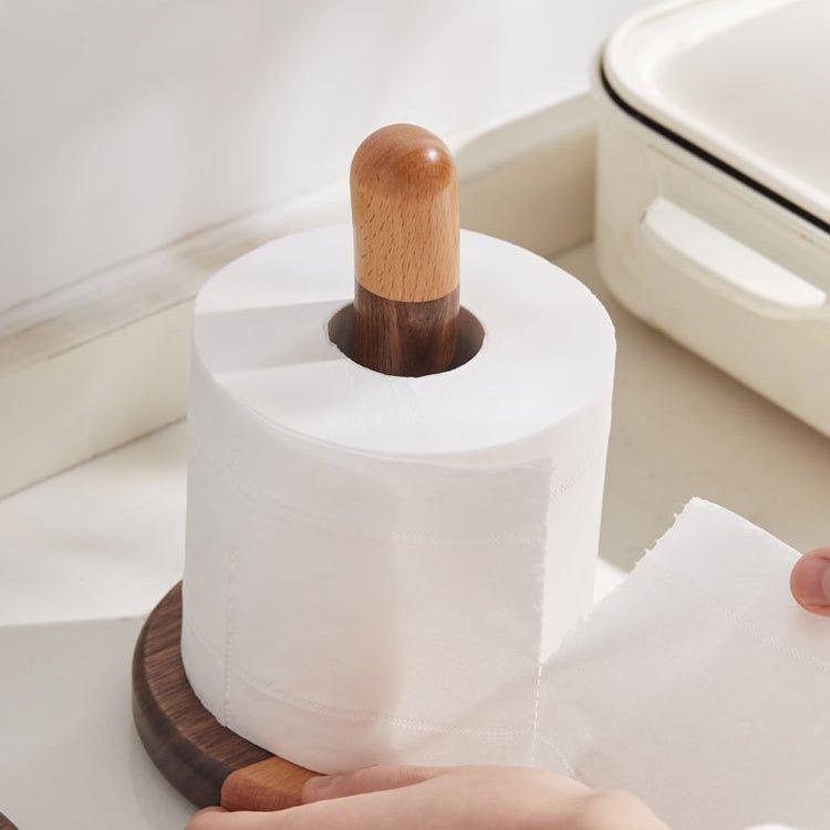 Handcrafted Wooden Tail-Shaped Kitchen Towel / Toilet Roll Dispensers - MASU