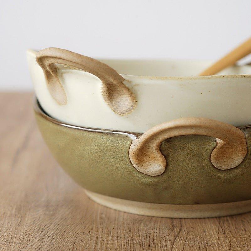 Handcrafted Japanese Ceramic Bowl With Handles - MASU