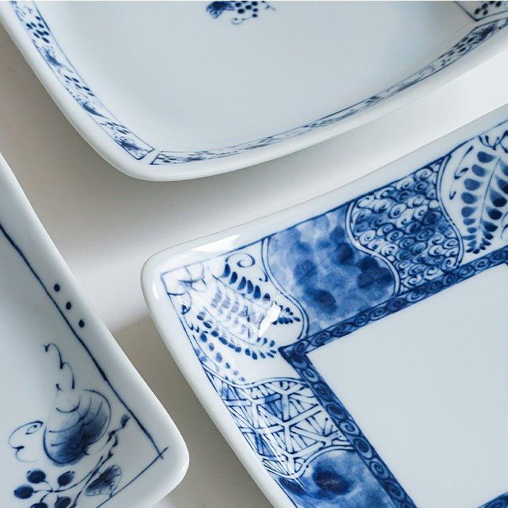 Japanese Handcrafted Mino Ware Ceramic Square Plates - MASU