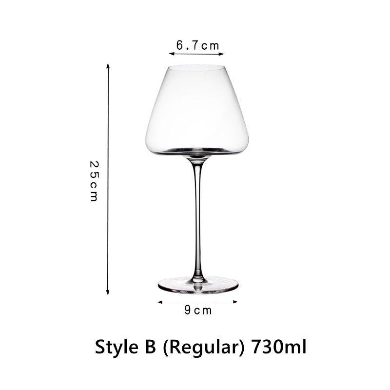 Crystal Glass Red Stem Burgundy Glasses - MASU