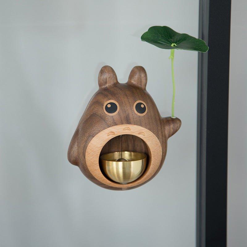 Handcrafted Wooden Totoro Doorbell With Metal Chime