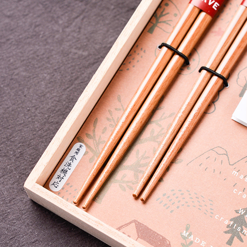 Japanese Handcrafted Daruma Chopsticks Wedding Gift Set - MASU