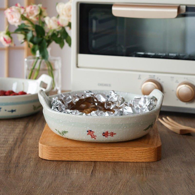 Japanese Handcrafted Ceramic Goldfish Baking Plates - MASU