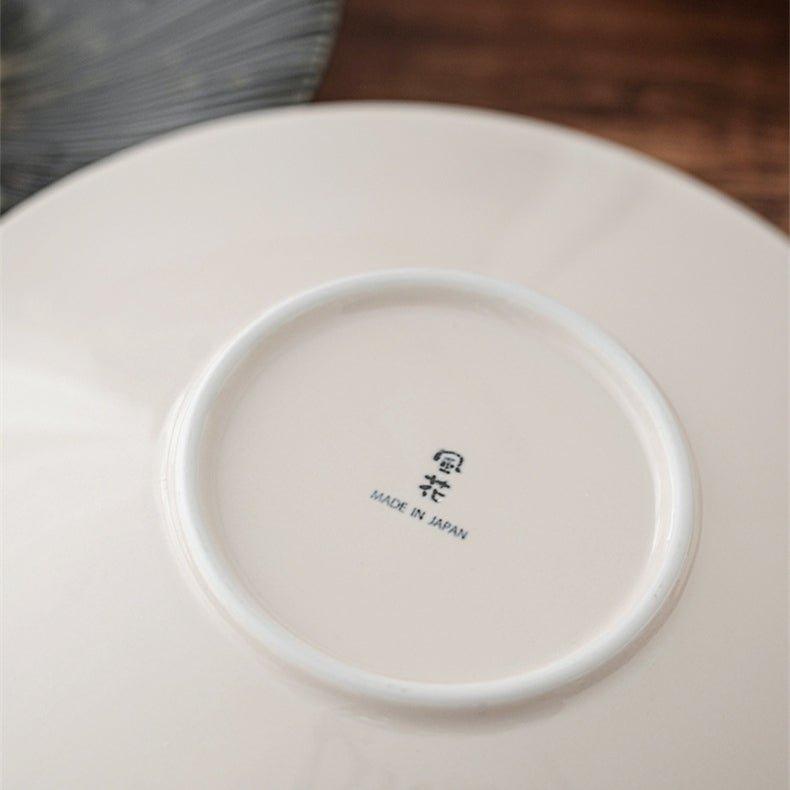 Handcrafted Japanese Mino Ware Ceramic Wrinkled Plates - MASU