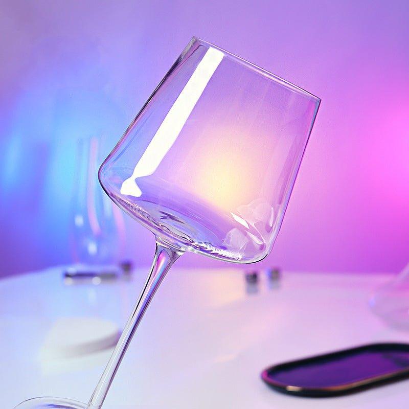 Minimalistic Burgundy Crystal Wine Glasses - MASU