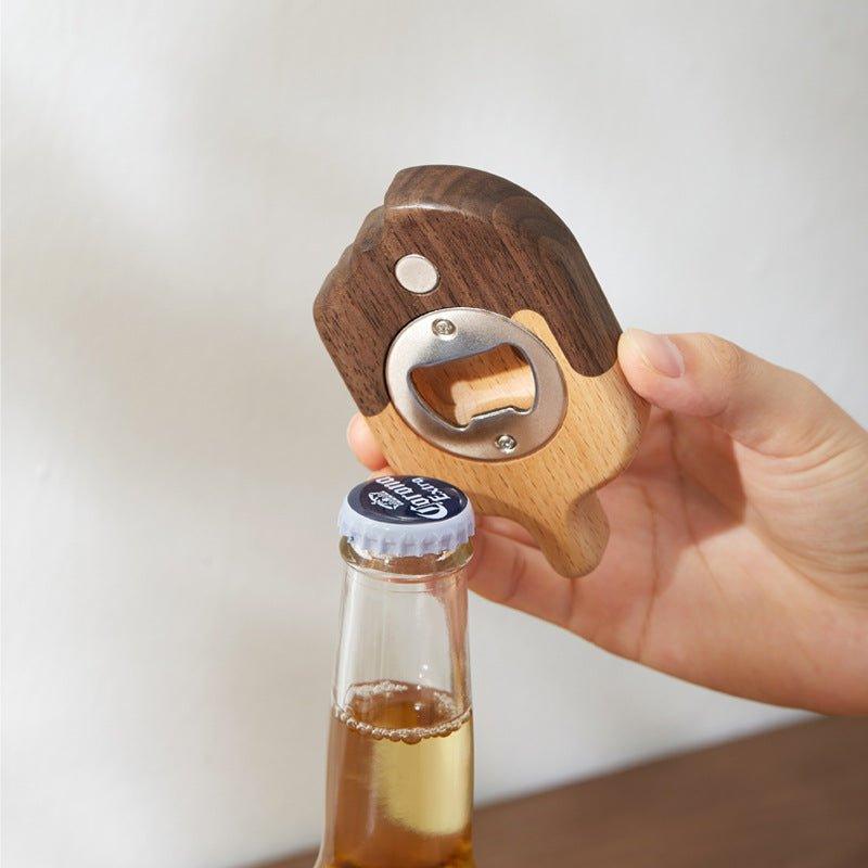 Handcrafted Popsicle Shaped Wooden Beer Bottle Opener - MASU