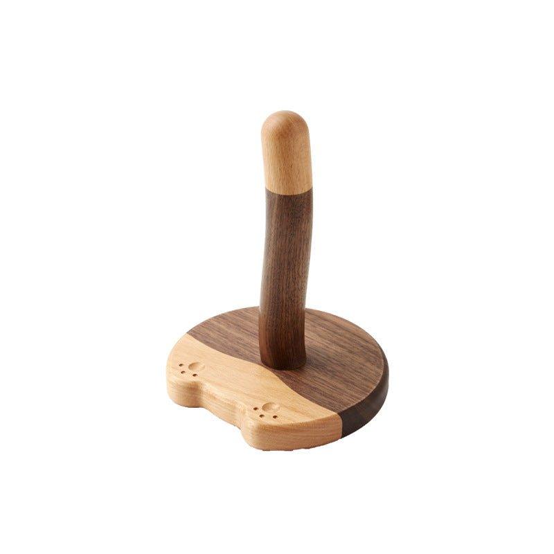 Handcrafted Wooden Tail-Shaped Kitchen Towel / Toilet Roll Dispensers - MASU