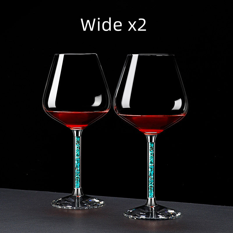 Crystal Glass Red Stem Burgundy Glasses - MASU