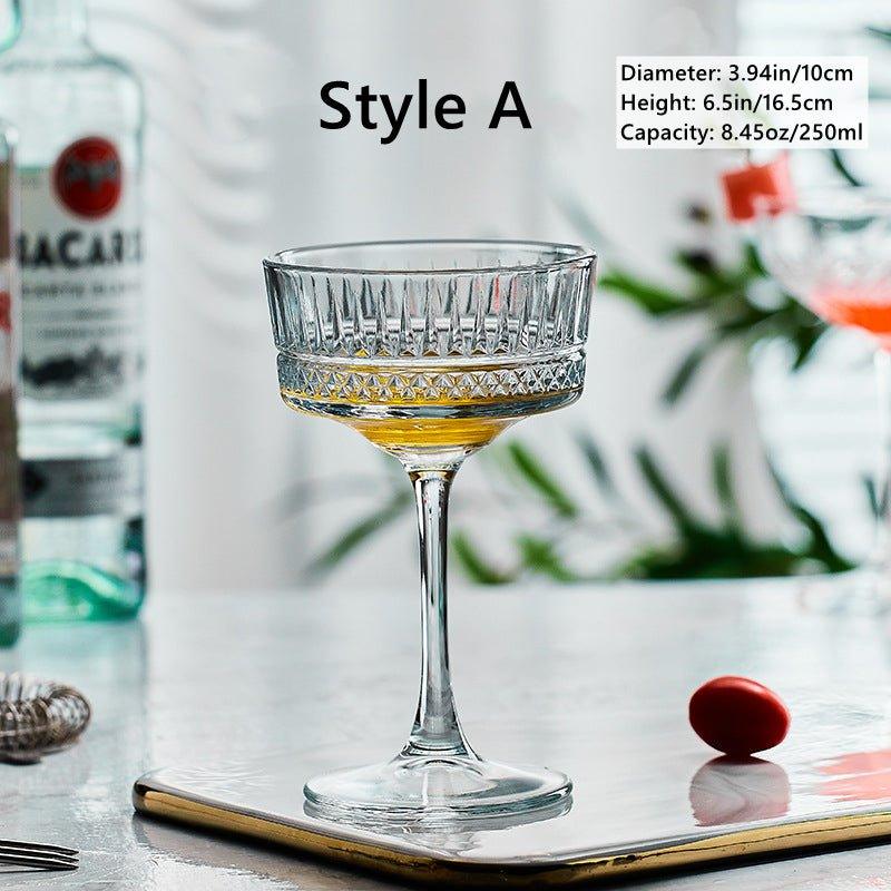 Patterned Martini Cocktail Glasses - MASU