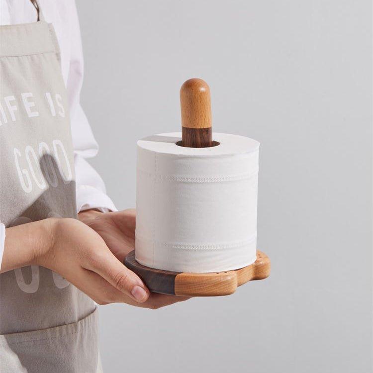 Handcrafted Wooden Tail-Shaped Kitchen Towel / Toilet Roll Dispensers - MASU