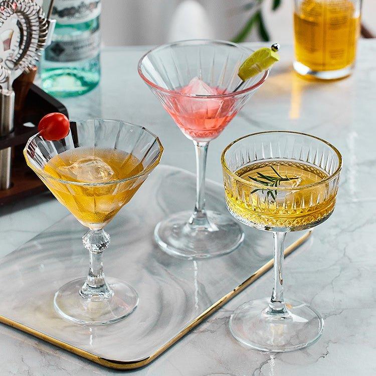 Patterned Martini Cocktail Glasses - MASU