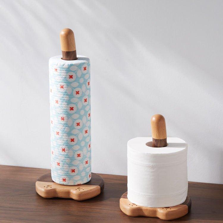 Handcrafted Wooden Tail-Shaped Kitchen Towel / Toilet Roll Dispensers - MASU