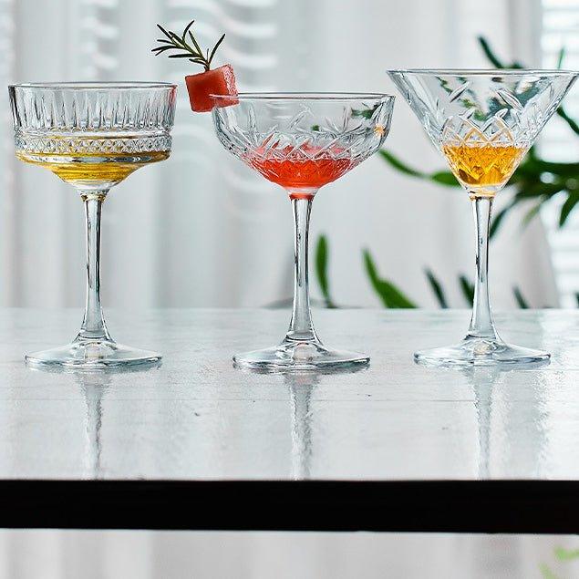 Patterned Martini Cocktail Glasses - MASU