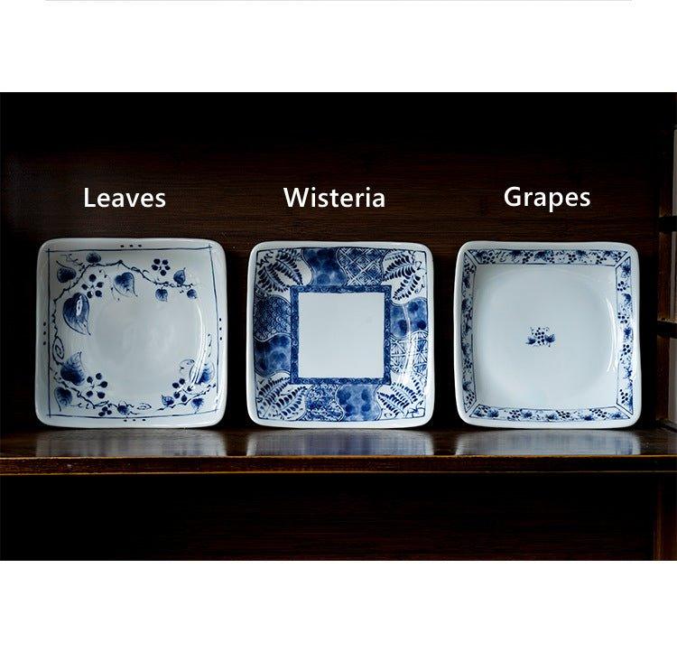 Japanese Handcrafted Mino Ware Ceramic Square Plates - MASU