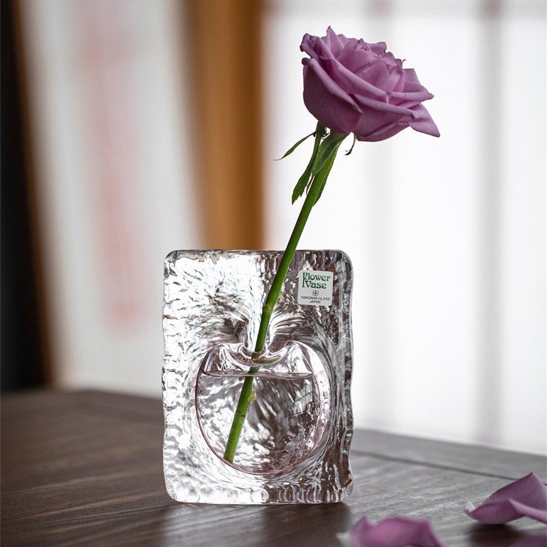 Japanese Iwasawa Handcrafted Ocean Heart Glass Vases - MASU