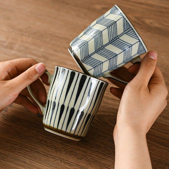 Japanese Handcrafted Ceramic Pattern Themed Tea Cups - MASU