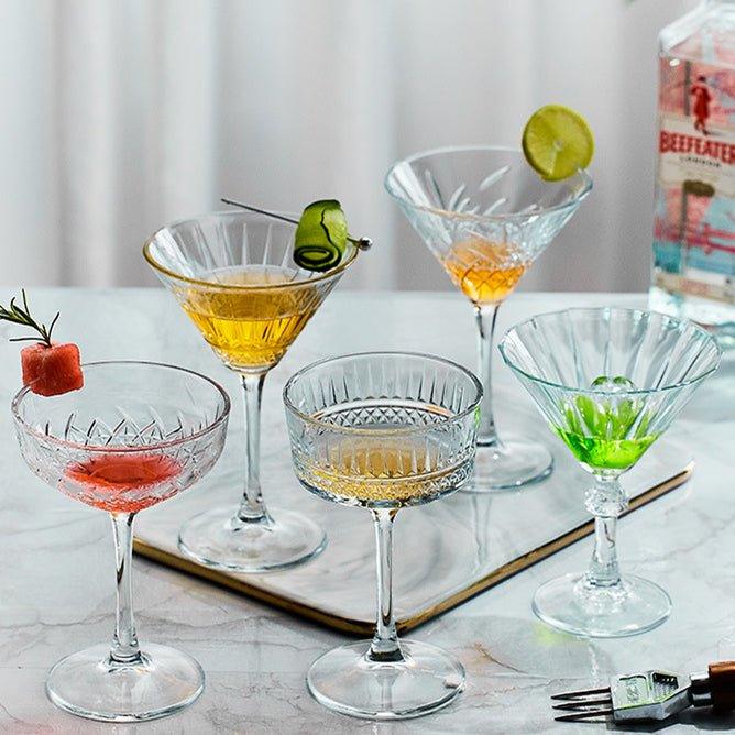 Patterned Martini Cocktail Glasses - MASU