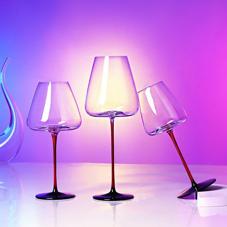 Crystal Glass Red Stem Burgundy Glasses