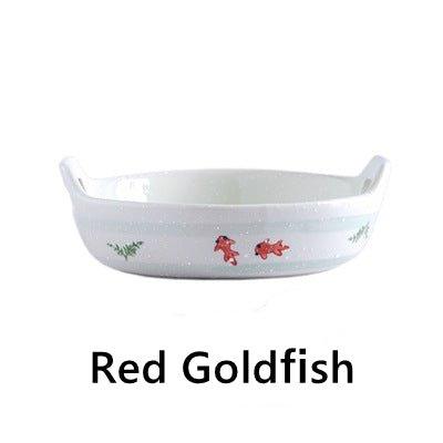 Japanese Handcrafted Ceramic Goldfish Baking Plates - MASU