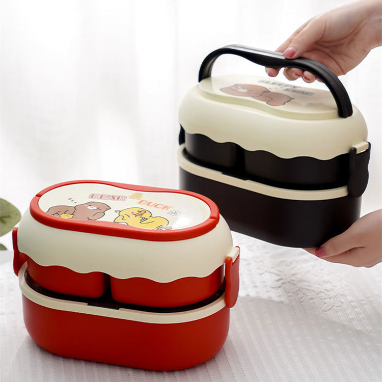 Cartoon Double Stack Children Bento Boxes - MASU