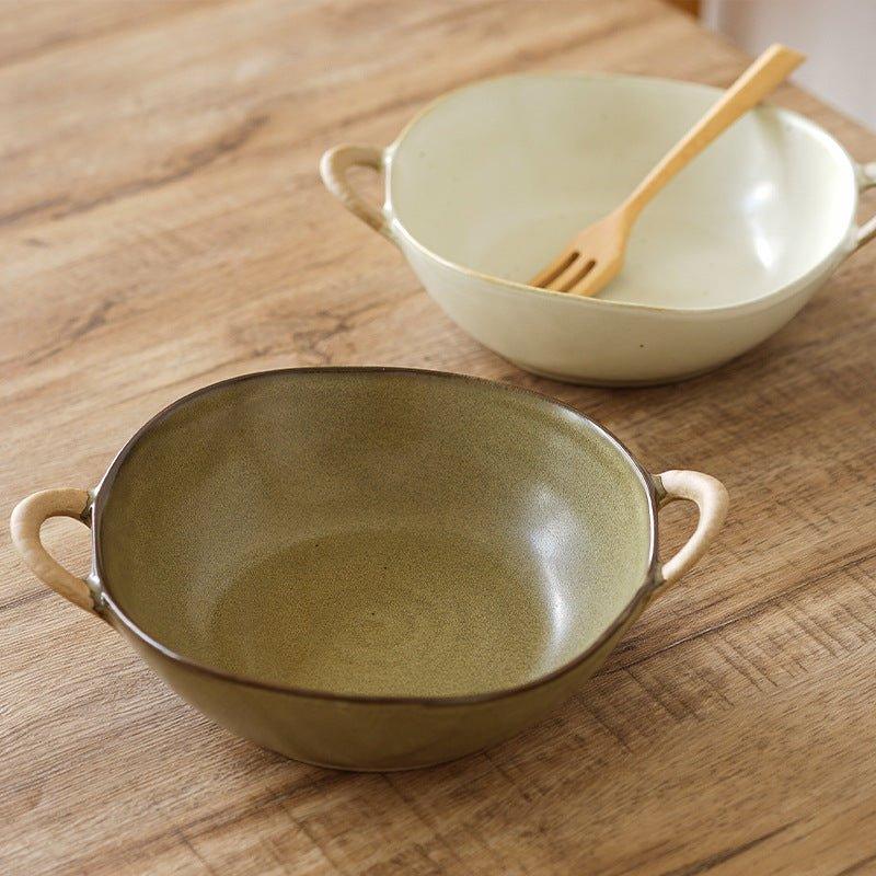 Handcrafted Japanese Ceramic Bowl With Handles - MASU