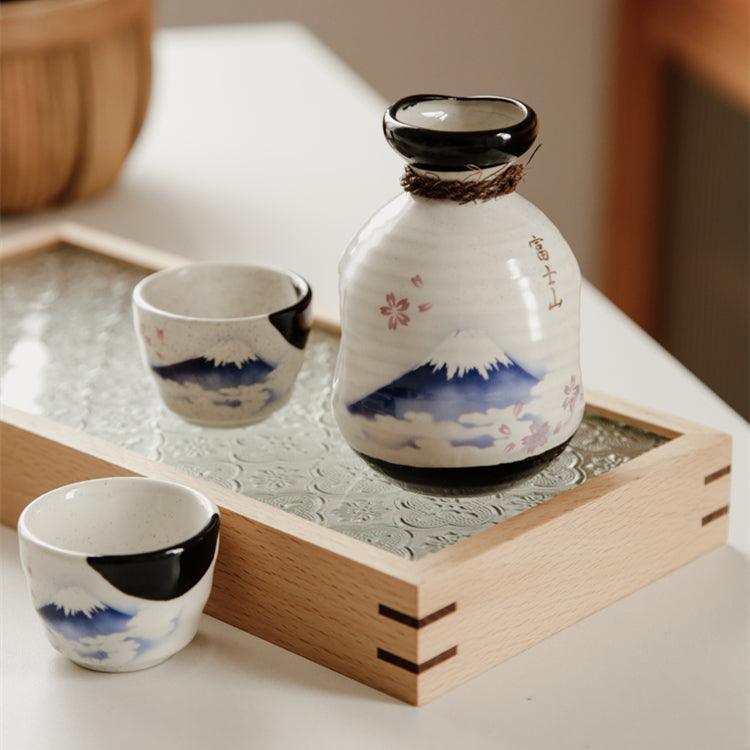 Japanese Handcrafted Goldfish Ceramic Sake Set - MASU