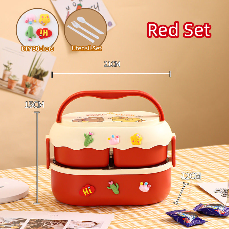 Cartoon Double Stack Children Bento Boxes - MASU