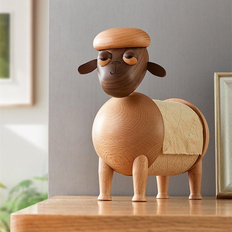 Handcrafted Animal Shaped Wooden Adjustable Toilet Roll Dispensers - MASU