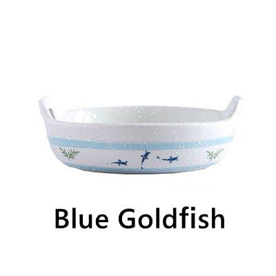 Japanese Handcrafted Ceramic Goldfish Baking Plates - MASU