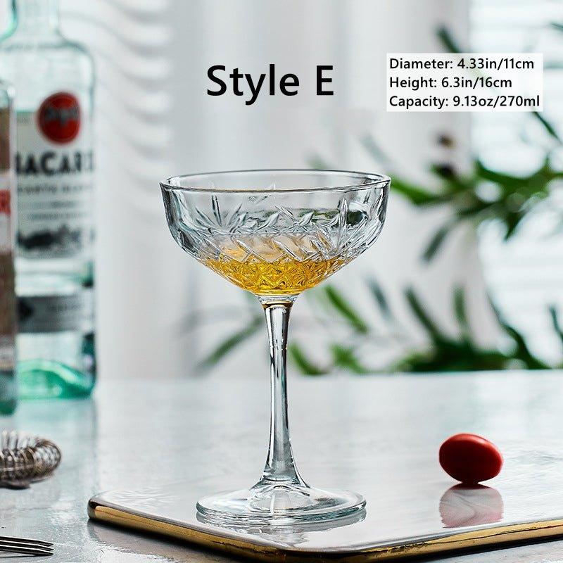 Patterned Martini Cocktail Glasses - MASU